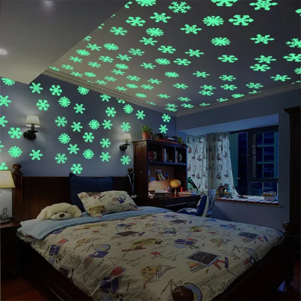 100Pcs-Wall-Stickers-Glow-Stars-Sticker-Decals-for-Kids-Baby-Rooms-Colorful-Fluorescent-Stickers-Home-Decorbedroom-2