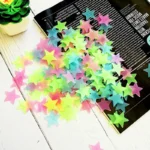 100Pcs-Wall-Stickers-Glow-Stars-Sticker-Decals-for-Kids-Baby-Rooms-Colorful-Fluorescent-Stickers-Home-Decorbedroom