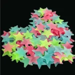 100Pcs-Wall-Stickers-Glow-Stars-Sticker-Decals-for-Kids-Baby-Rooms-Colorful-Fluorescent-Stickers-Home-Decorbedroom