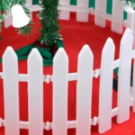 12-29-5cm-White-Plastic-Picket-Fence-Christmas-Tree-Fence-Miniature-Home-Garden-Christmas-Xmas-Tree