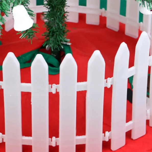 12-29-5cm-White-Plastic-Picket-Fence-Christmas-Tree-Fence-Miniature-Home-Garden-Christmas-Xmas-Tree-2