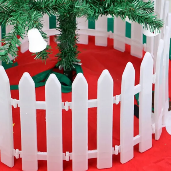 12-29-5cm-White-Plastic-Picket-Fence-Christmas-Tree-Fence-Miniature-Home-Garden-Christmas-Xmas-Tree-3