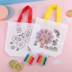 DIY-Graffiti-Bag-with-Markers-Handmade-Painting-Non-Woven-Bag-for-Children-Arts-Crafts-Color-Filling