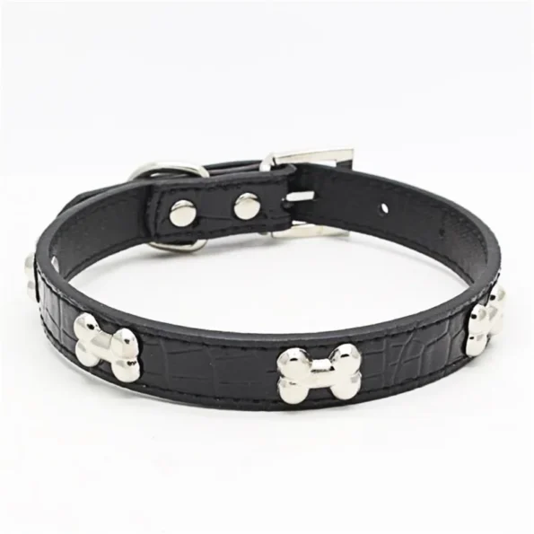 NEW-Collar-for-Small-Medium-Dog-Transer-Pet-Dog-Supplies-Alligator-PU-Leather-Bone-Pet-Necklace-2